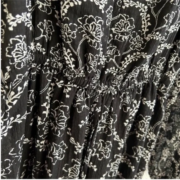 ALC Kate Floral Long Sleeve Silk Blend Midi Dress - Picture 4 of 9